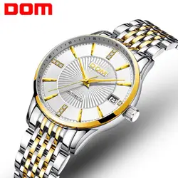 DOM бизнес роскошные женские часы из нержавеющей стали водостойкие часы женские автоматические механические наручные часы Relogio Feminino G-79