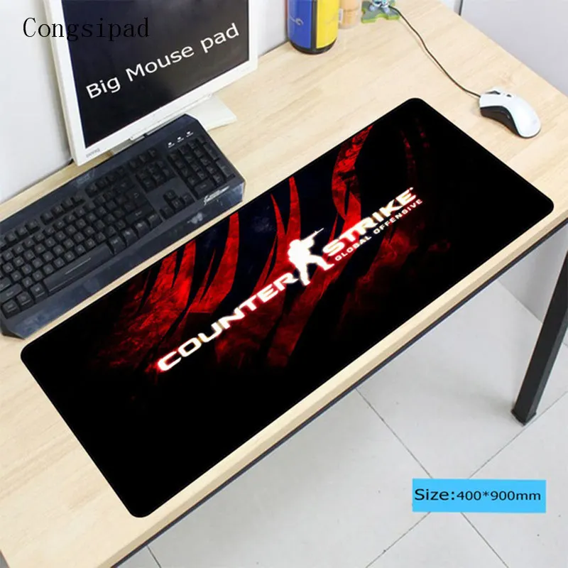Congsipad Counter Strike Large Black Locking Edge Mousepad Mouse Mat Computer Laptop Game Table Mice Mat For Dota 2 CS go