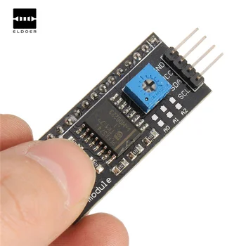 

New Arrival I2C/IIC/TWI Serial Interface Board Module for Arduino R3 LCD 1602 Display 54x19 mm 5V Hot Sale