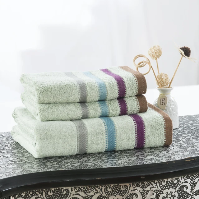 luxury bamboo striped 3 pcs hotel travel beach bath towel set for bamboo luxury hotel quality sheets