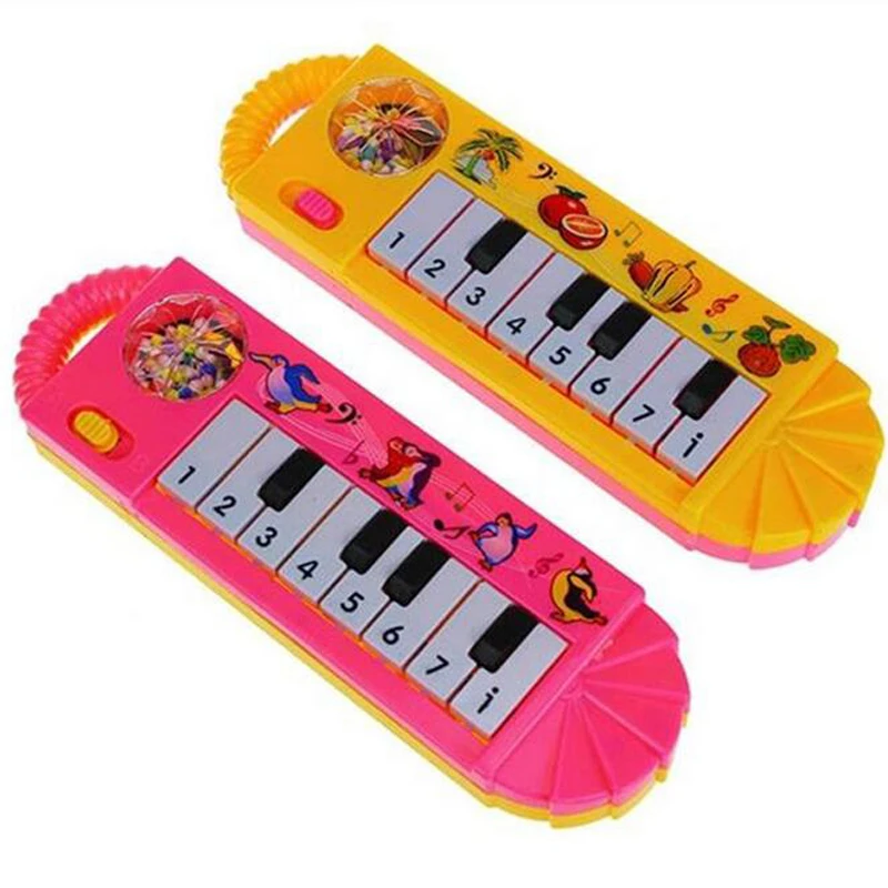 

Plastic Baby Children Electric Piano Musical Instruments Rattles Hand Bell Teether Infant Newborn Preschool Learning Toys Gifts