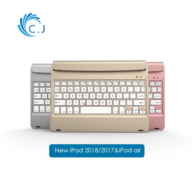 

Ultra Thin Wireless Bluetooth Smart Keyboard for Apple 2018/2017new iPad iPad air 2/1+ slot design