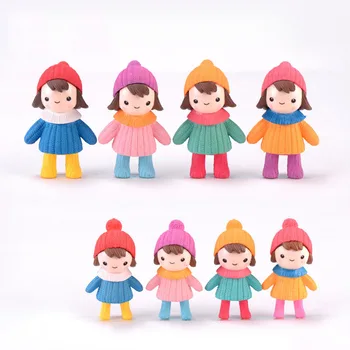 

4 Pcs Cute Girl Doll Fairy Garden Miniatures DIY Ornament Decoration Crafts Figurines Micro Landscape Dropshipping
