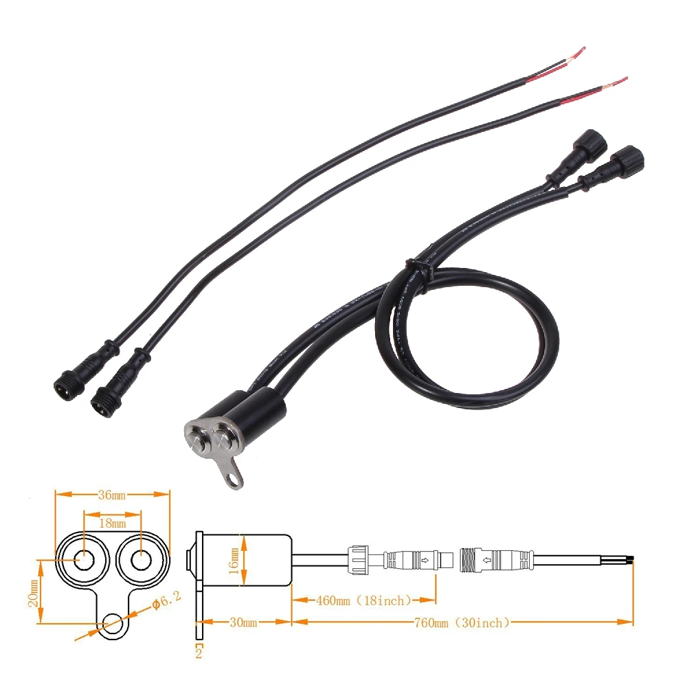 Universal Stainless Steel LED Motorcycle Switch ON-OFF Handlebar Adjustable Mount Waterproof Switches Button DC12V Fog Light Cycling retail Color : C-2