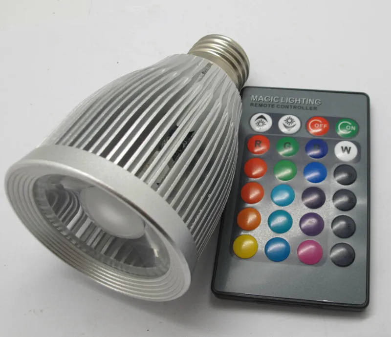 Высокое качество 15 Вт RGB E27 16 цветов светодиодный светильник лампа Точечный AC85 265V +