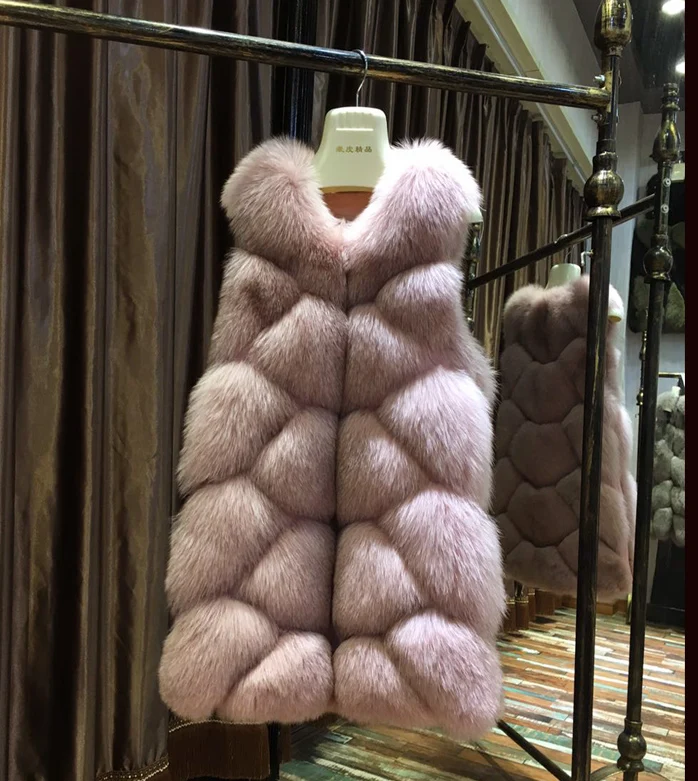 Arlenesain Gilet New Gris Des De Fourrure Slim Femmes Renard Personnalisé osBdtrxhCQ