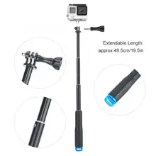 Мягкая резиновая ручка выдвижная для селфи палка полюс для DJI OSMO для Gopro, для SJCAM Экшн камеры селфи палка