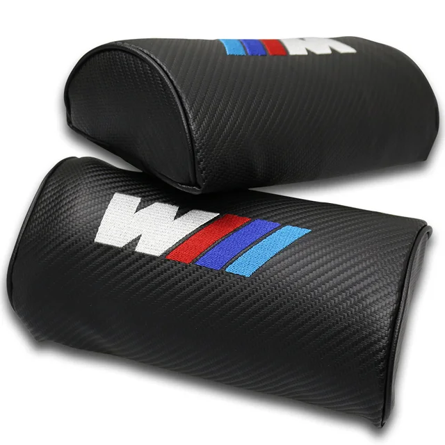 1x Car Headrest Neck Safety Pillow For BMW M E46 E90 E60 E39 E36 F10