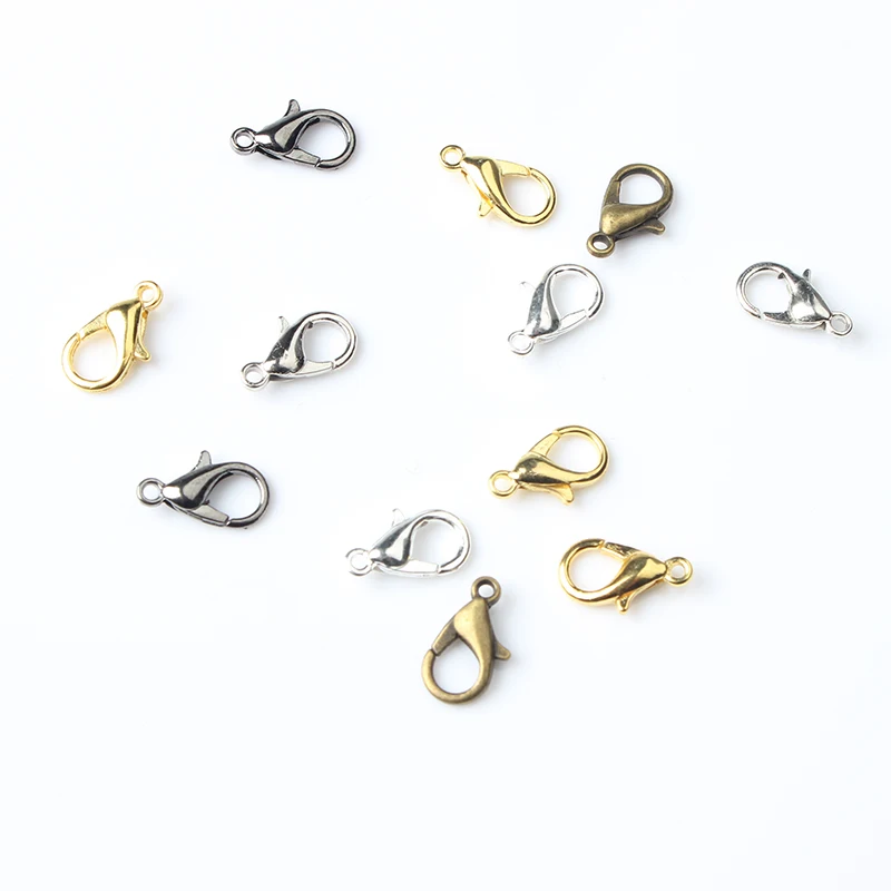 

Manufacturer's Direct Alloy Lobster Button Jewelry Button Necklace Button 100pcs 12mm 502 Lobster Button Silver have stock t