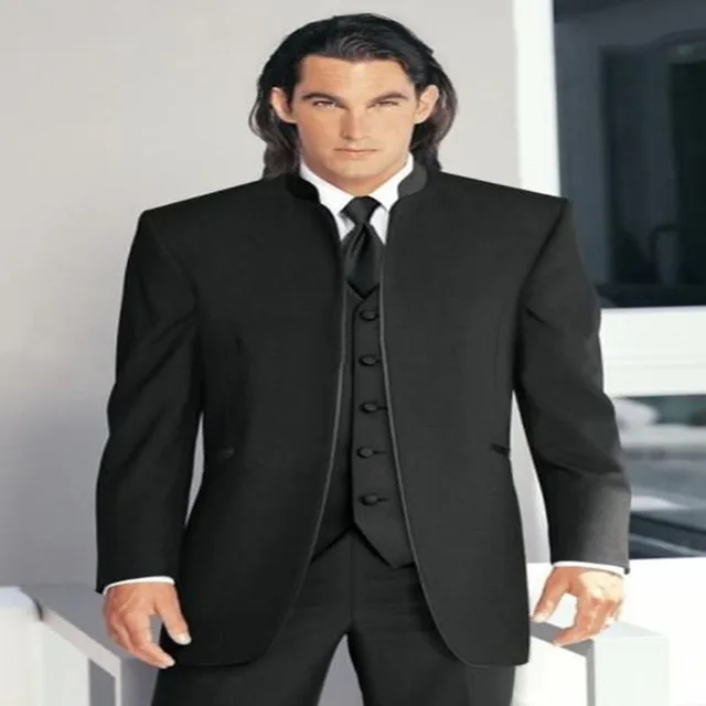 Handsome Clic Custom Made Black Wedding Suits For Men Groom Suit Handsome Clic Custom Made Black Wedding Suits For Men Groom Suit Three Piece Mens Slim