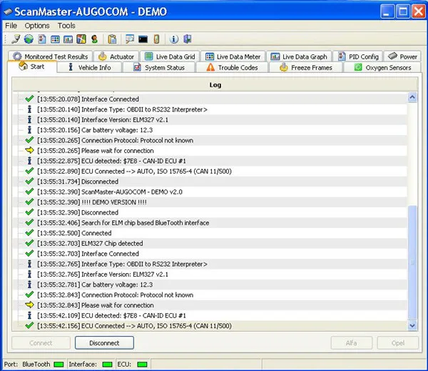 AUGOCOM ELM327 Bluetooth OBD2 оборудования V1.5 программное обеспечение V2.1