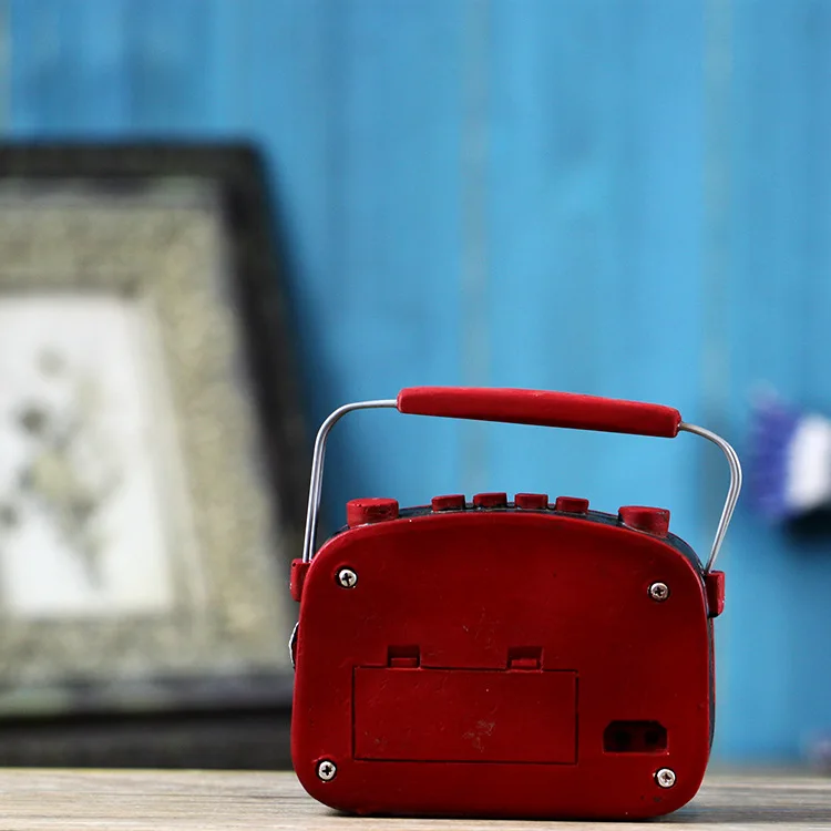 retro resin craft red radio decoration vintage home decor birthday retro resin craft red radio decoration vintage home decor birthday gift home furnishing ornaments red radio in figurines miniatures from home garden on