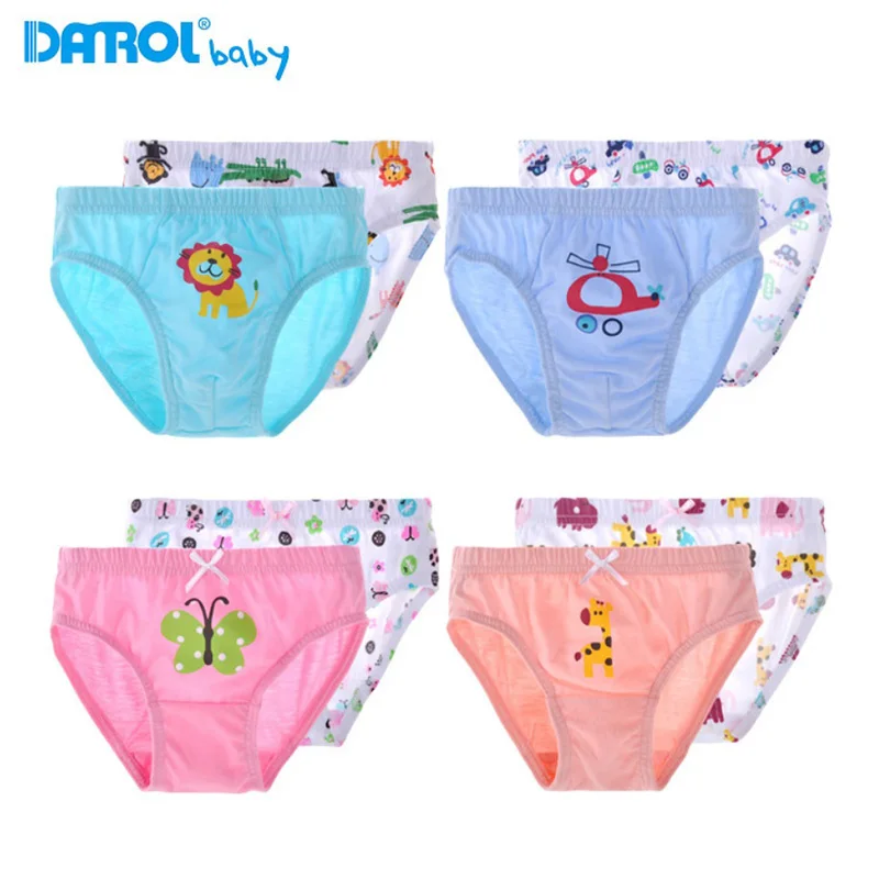 2pcs High Quality Danrol Cotton Children's Underwear Panties Boys Girls