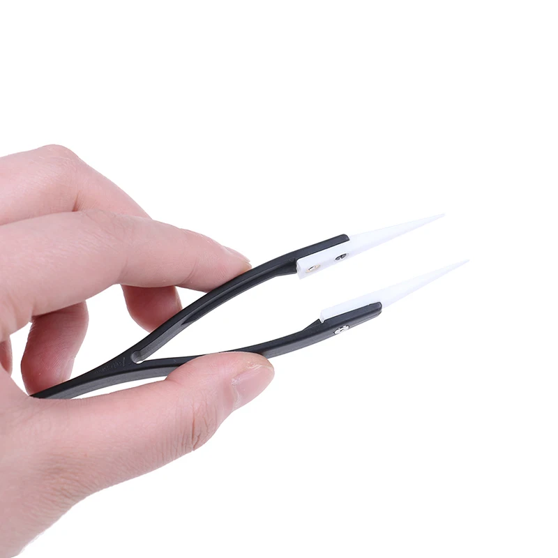 

Hot! New 1pc Anti-acid Ceramic Tipped Plastic Tweezer Fine Pointed Tips With Heat Resistance 130x10mm Anti-static, Anti-magnetic
