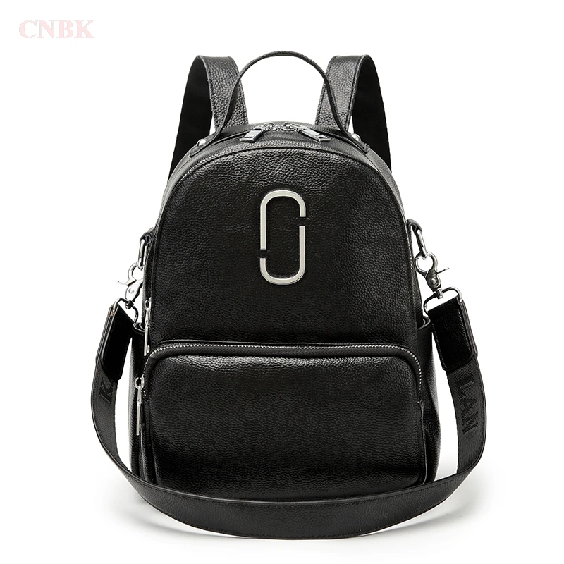 Leather Ladies Backpack Personality Trend Shoulder Bag College Wind Leisure Travel Backpack Leather Bag Factory Direct Wholesale