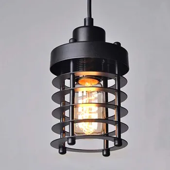 

Vintage Pendant Lights Loft Retro iron hanging lamp E27 lamps living room bedroom Cafe kitchen Lighting fixture pendant lamp