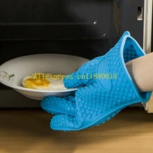 50 шт./лот термостойкие силиконовые перчатки для готовки для выпечки и bbq-прихватка Кухня