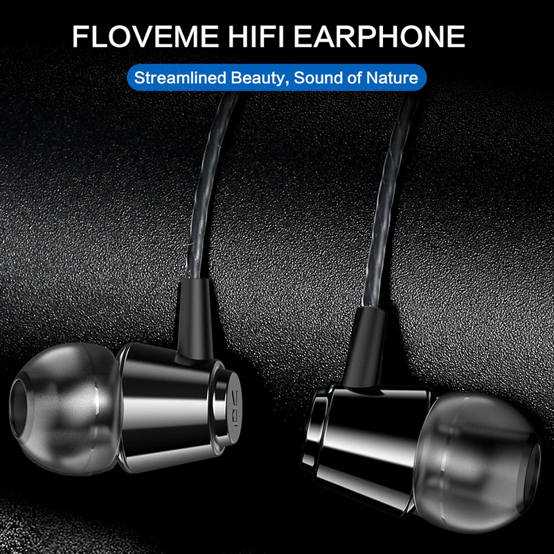 FLOVEME In-ohr Sport Stereo Kopfhörer Mit Mic Für iPhone Xiaomi Samsung HIFI Sound Verdrahtete Kopf