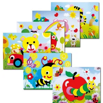 

10pcs/lot children's EVA hand three-dimensional sticker DIY Learning Toys creative toys for children 20 style