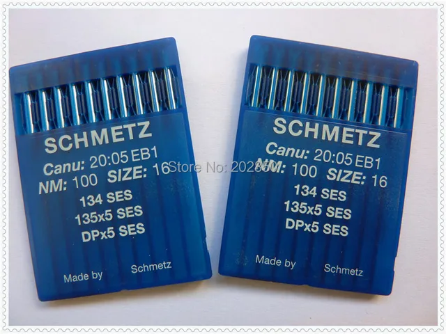 100 Agujas Schmetz 134 SES 135 X 5 Dpx5 Para Máquina De Coser Industrial