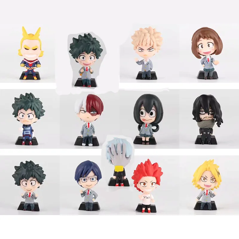 

Anime My Hero Academia Katsuki Bakugo Todoroki Shoto Ochaco Uraraka Izuku Midoriya Kaminari Denki Mini Action PVC Figures Toys
