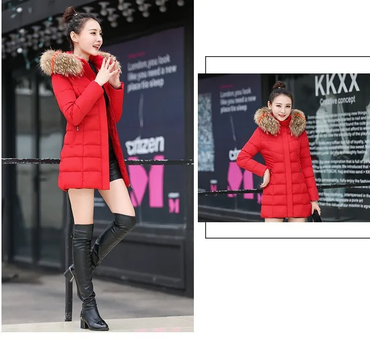 Women Winter Parkas Hooded Long Cotton Padded Jackets Big Fake Fur Collars Women Coat Winter Loose Outwear Jacket And Coat CH767 (19)