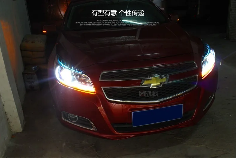 Для Chevrolet фары Malibu 2012- Malibu светодиодный фары DRL Биксеноновые линзы дальнего ближнего света парковка противотуманная фара автомобильный Стайлинг