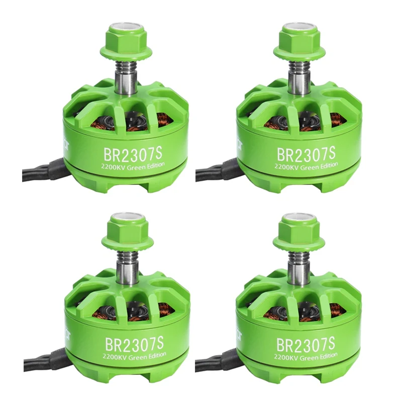 Racerstar 2307 BR2307S для Fire Green Edition 2200KV 2 S-5 S бесщеточный двигатель для X220 250 280 300 RC камера Дрон FPV гоночная часть