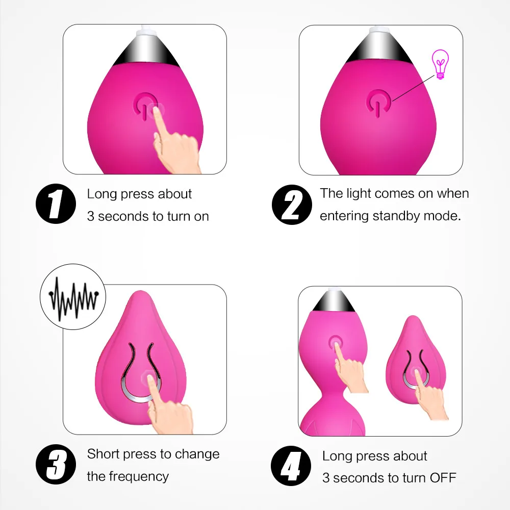Silicone Kegel Balls Vaginal Tight exercise vibrating egg vibrators for woman remote control Sex Products Sex Toys for women (8)