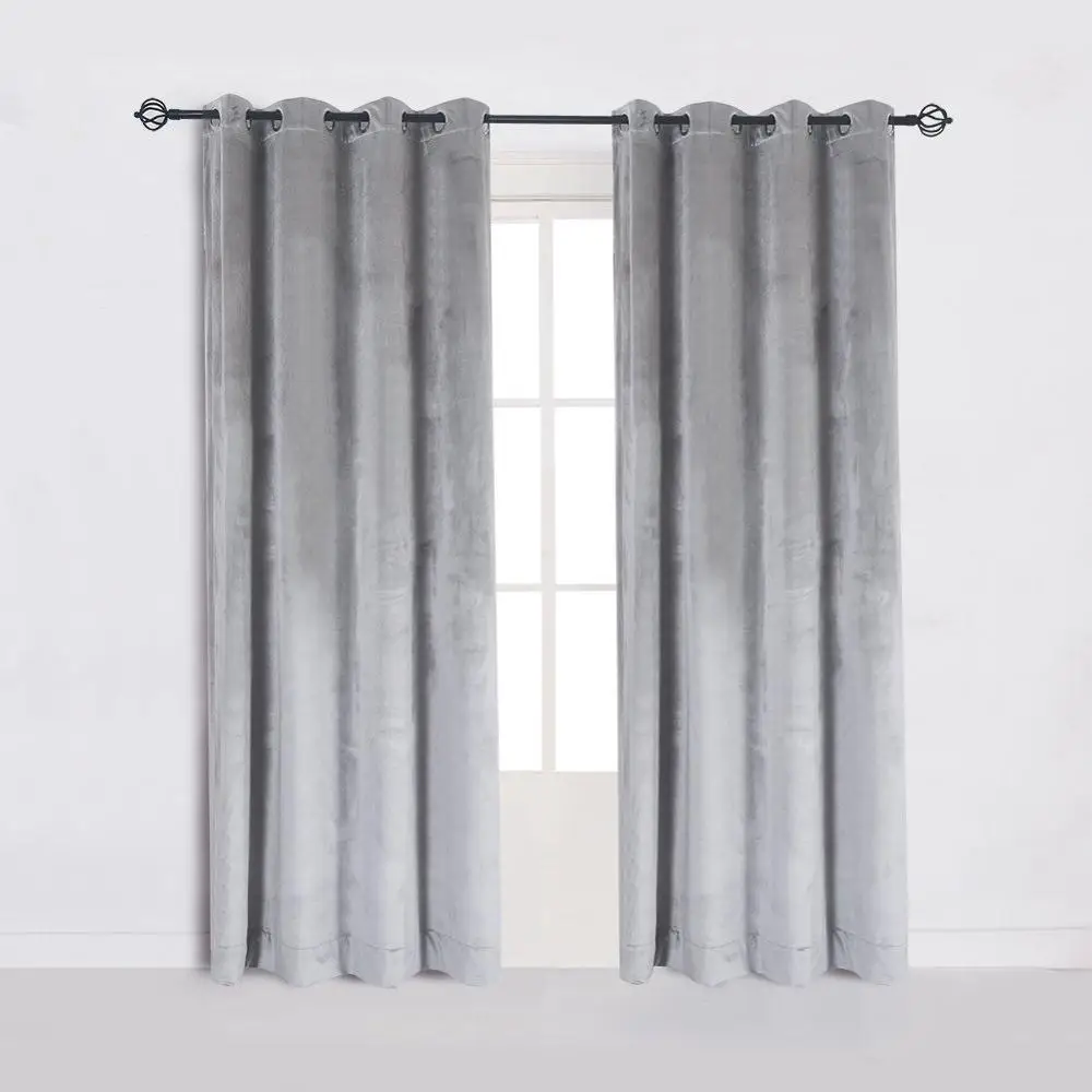 

Modern Solid Velvet Curtains for The Bedroom Living Room Custom Size Blackout Curtain Blinds Finished Drapes Window
