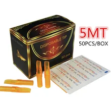 50 шт. M5 Желтый татуировки плоские Magnum 5 наконечник золотой акулы одноразовые Pro-асептическая татуировка наконечник M5 поставить GSDT-5FT