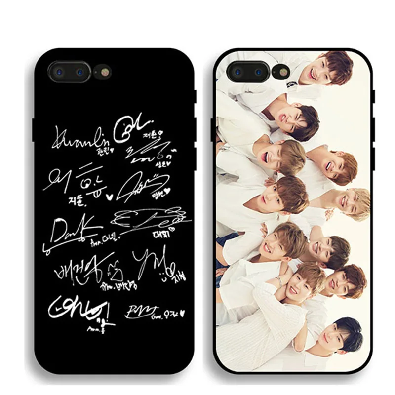 

BZWGL Wanna One signature phone case For Apple iPhone X 8 7 6 6S Plus 5 5S soft cover