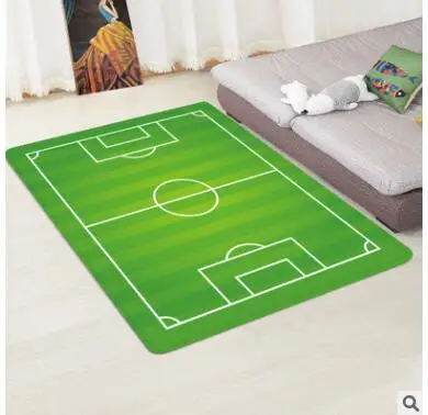 Трава зеленая футбола подала двери коврик не скользящие по полу коврик крытый короткие плюшевые бархатные ковер коврик для ног