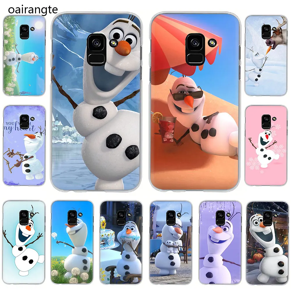 

cute olaf snow man Hard phone cover case for Samsung Galaxy A3 5 2017 A6 7 8 9 2018 A10 30 40 50 70