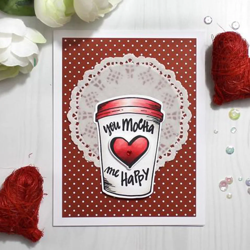 

YaMinSanNiO 2Pcs Coffee Mug Cup Metal Cutting Dies New 2019 for Scrapbooking Die Cuts for Card Makings Photo Album Stencil Dies
