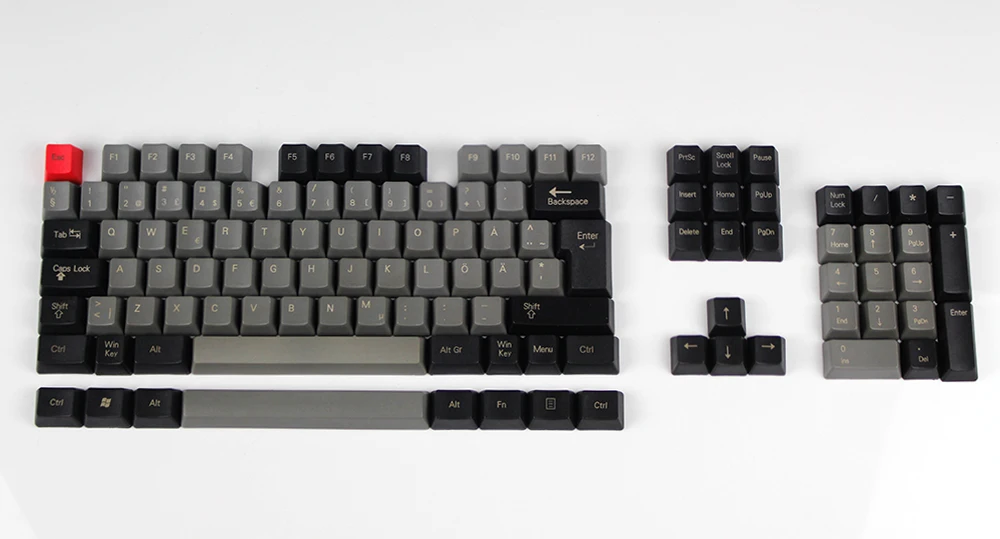 Топ печатных pbt keycaps нордическая раскладка iso oem профиль для usb игровая механическая клавиатура