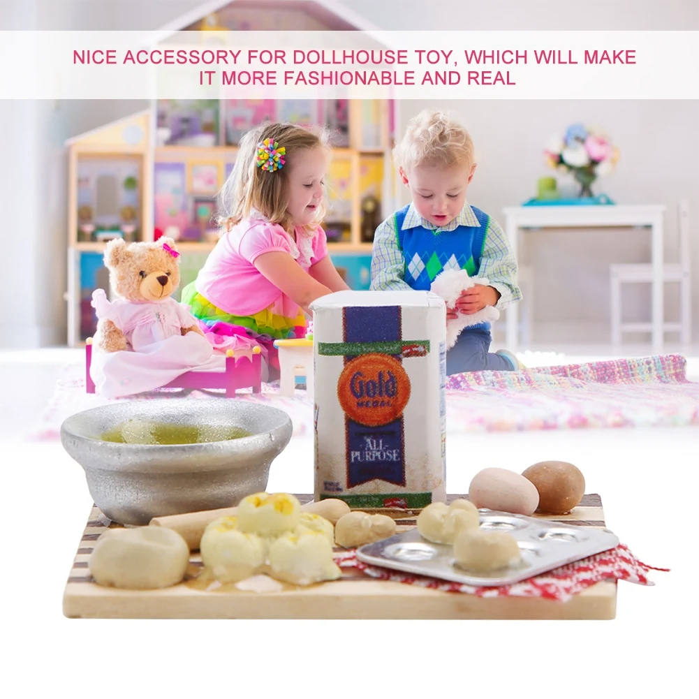 Игровой дом игрушка кукольный домик интимные аксессуары миниатюрный еда готовка хлеба доска для 1/12 весы кукла