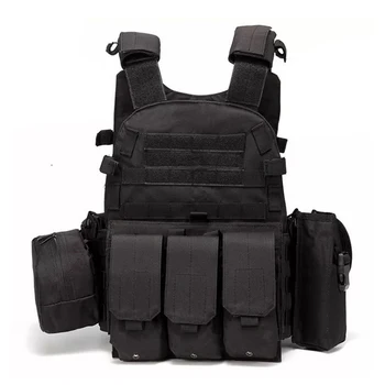 

Military Tactical Vest Army Hunting Molle Airsoft Vest Outdoor Body Armor Combat Painball Vests With Triple Mag Pouches