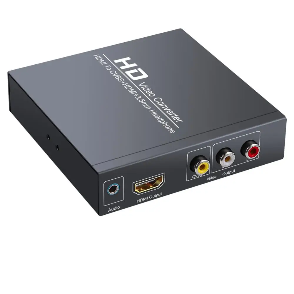 Neoteck HDMI to RCA and HDMI Converter with 3 5mm Jack Headphone Interface 720P 1080P Support PAL NTSC for HD TV and Older TV