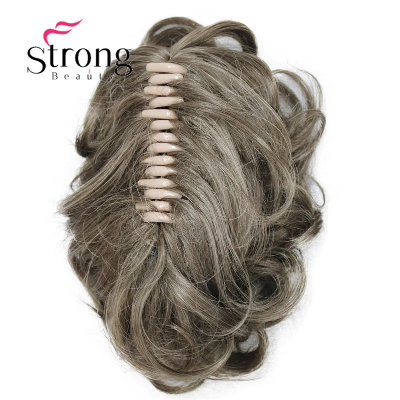 StrongBeauty, короткий конский хвост, накладные волосы, синтетические волосы, волнистые, на заколках, накладные волосы, цвет на выбор