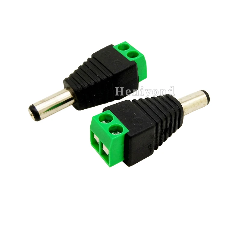 10Pcs New 5.5mm x 2.1mm DIY Male CCTV LED Male DC Power Plug Jack Adapter Connector