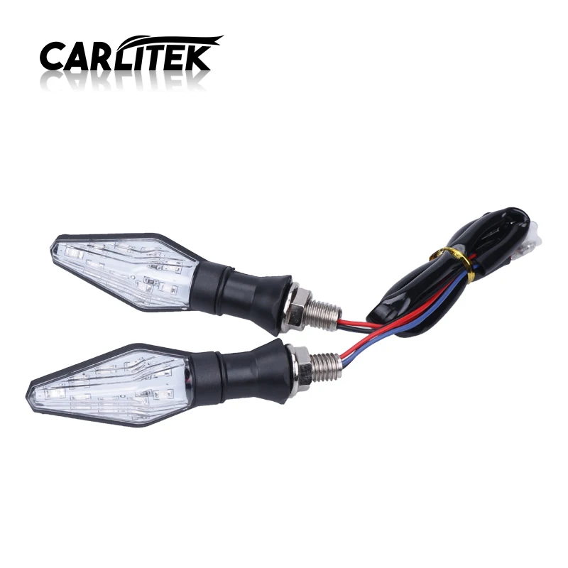 

CARLitek 2x 12V Motor Led Turn Signal Light Indicators Amber Blue Signal Lighting Source Motorcycle Accessories 12 Led