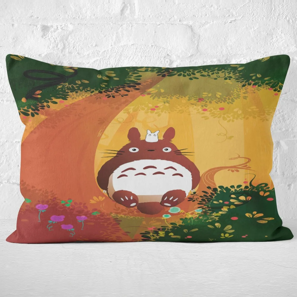 Комплект постельного белья пододеяльник мультфильм кровать totoro постельное белье цветок плоский лист с двумя наволочками Твин