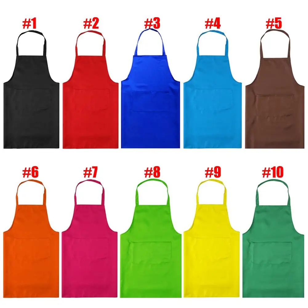 black color 63x70cm polyester classic design work apron kitchen apron with pocket couples apron - Image 6