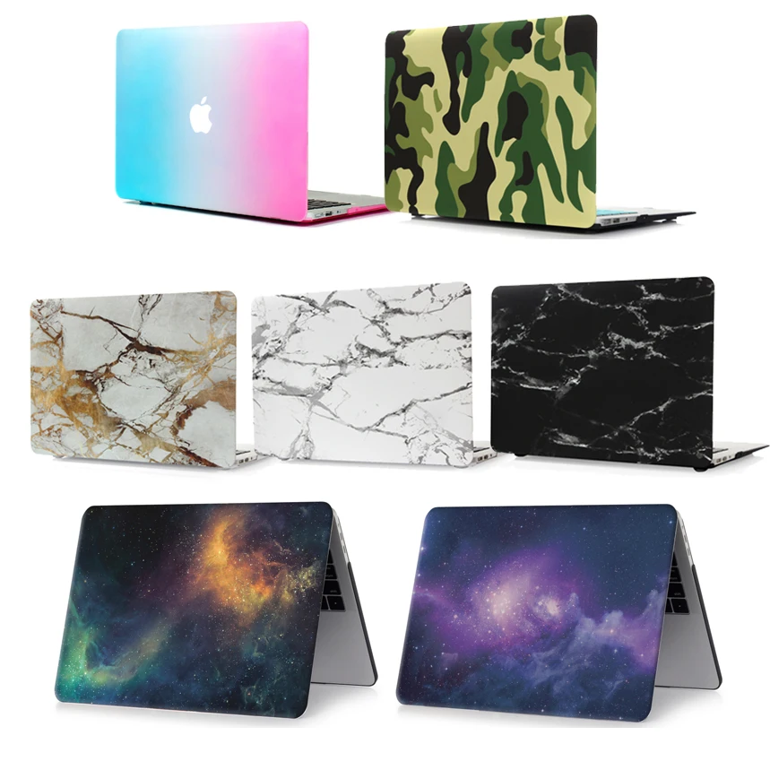 Slim PVC For Macbook Pro 13 2018 2017 Laptop Case A1989 A1706 A1708 Matte Marble Hard Cover For Macbook Pro 15 A1707 A1990 Case