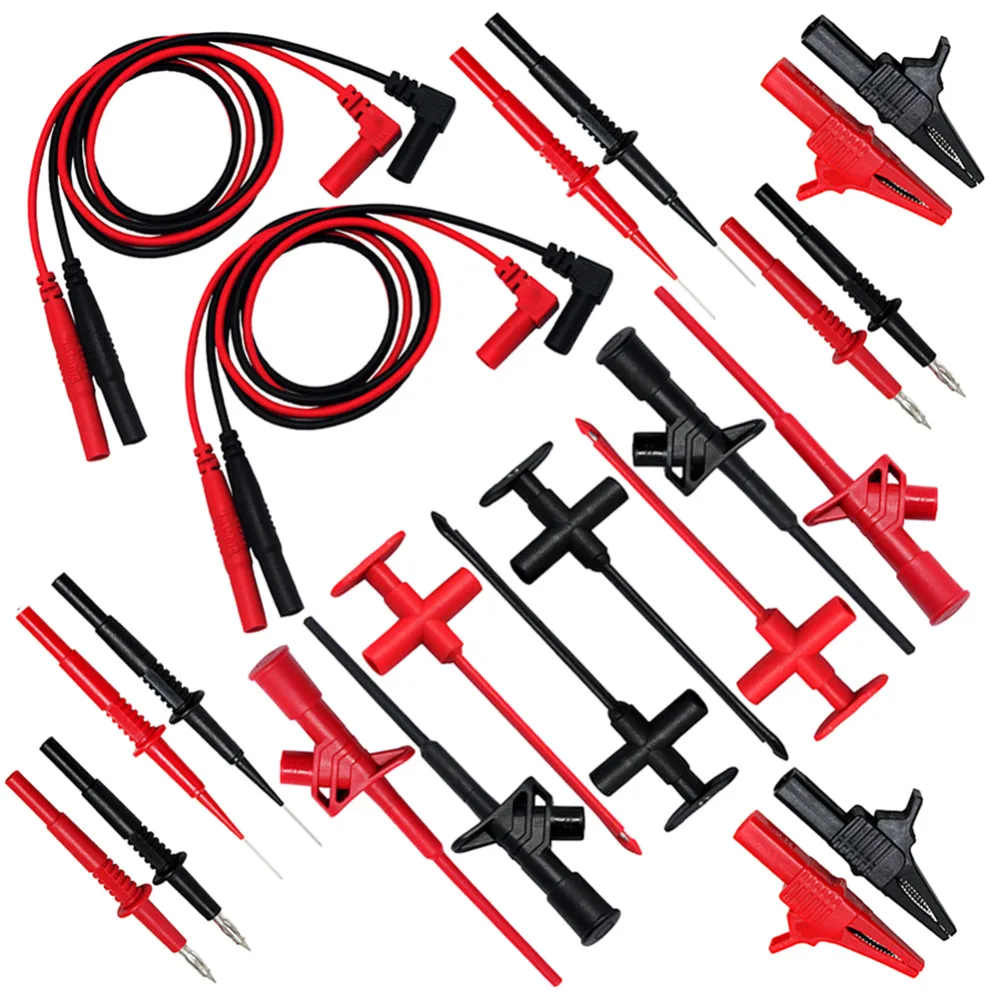 Aidetek Automotive Test Lead Kit Insulation Piercing test clip Large Crocodile Clips test leads set probe CEcertificate2TLP20163 Aidetek Automotive Test Lead Kit Insulation Piercing test clip Large Crocodile Clips test leads set probe CEcertificate2TLP20163