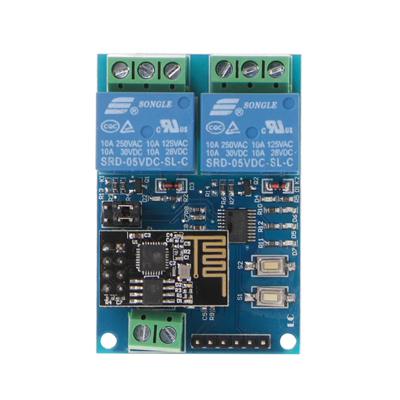 

WIFI Relay Module ESP8266 IOT APP Controller 2-Channel For Smart Home 5V W215