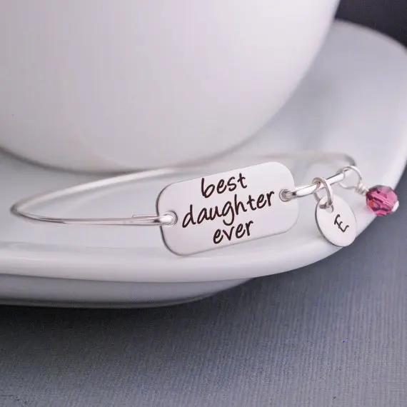 

Best Daughter Ever Bracelet, Gift for Daughter, Birthday Gift for Daughter, Wedding Day Gift for Daughter YP3773
