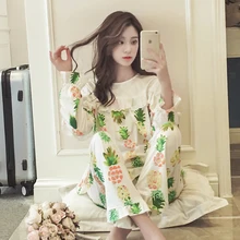 Весенне-осенний хлопковый винтажный женский пижамный комплект ночное белье женские пижамы Mujer Женская Повседневная Домашняя одежда AD095