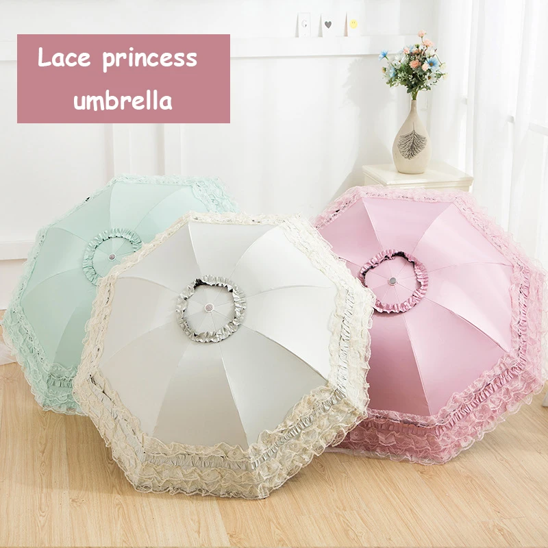 

Simanfei Umbrella Exquisit High Quality Lace Rain Sun Umbrella Women Fashion Beautiful Umbrella Female Parasol Creative Umbrella